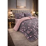 Teksnil Home Çift Kişilik Yorgan Seti Love Desenli Welsoft,anti Alerjik,çift Taraflı (Yorgan + 2 Yastık Kılıfı) - 195 x 215 cm - Puda