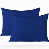 TeksNil Home Düz Pamuklu 2’li Lacivert Yastık Kılıfı 50 X 70 Cm Kapaklı
