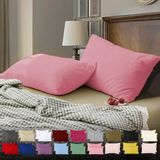 Teksnil Home | Düz Pamuklu 2’li Pembe Yastık Kılıfı | 50 x 70 cm Kapaklı | - 50 x 70