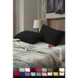TeksNil Home Düz Pamuklu 2’li Siyah Yastık Kılıfı 50 X 70 Cm Kapaklı