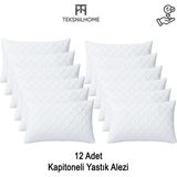 Teksnil Home Ekonomik 12'Li Kapitoneli Fermuarlı Yastık Alezi 50 X 70 Cm
