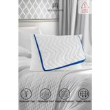 Teksnil Home Kapitoneli Klimalı Yastık Kılıfı Mavi Biyeli 50X70cm