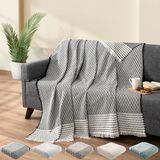 Teksnil Home | Koltuk Kanepe Örtüsü Koruyucu | Koltuk Şalı | 170X200 | Çekyat Örtüsü | SİYAH - Siyah - 170 x 200 cm