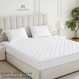 Teksnil Home Mikrofiber Kapitone Yatak Koruyucu Alez Çarşaf Fitted 90 x 190 - 90 x 190 cm - Beyaz