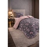 Teksnil Home Tek Kişilik Yorgan Seti Love Desenli Welsoft,anti Alerjik,çift Taraflı (Yorgan + 1 Yastık Kılıfı) - 155 x 215 cm - Pudra