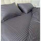 Tekstil Home Lüx Otel Serisi Çift Kişilik Pamuk Saten Nevresim Takımı Çarşaf Lastikli Fitted 160 x 200 cm - Antrasit