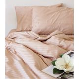 Tekstil Home Lüx Otel Serisi Çift Kişilik Pamuk Saten Nevresim Takımı Çarşaf Lastikli Fitted 160 x 200 cm - Cappucino