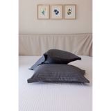 Tekstil Home Otel Serisi Çizgili Saten 83 Tel Oxfort Yastık Kılıfı 2 Adet Antrasit