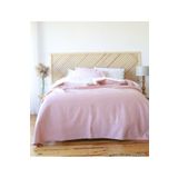 Tekstil Home Otel Serisi Tek Kişilik Lüx Küçük Dama Desen Pike Pamuklu Yatak Örtüsü Çok Amaçlı Pudra Pembe Renk