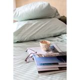 Tekstil Home Satenev Çizgili Saten Yastık Kılıfı 2 Adet 50x70 Ebat MİNT YEŞİLİ Renk