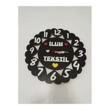 Tekstil İçin Duvar Saati Kişiye Özel İsim Ve Renk
