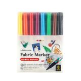 Tekstil Kumaş Kalemi Markörü 8 li Keçeli Kalem Fabric Marker Tekstil Markörü 8 Renk 1 Paket