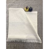 Tekstil Sepeti Etamin Havlu Krem 50X90 - 50 x 90 cm - Bej - Bordo