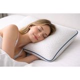 Tekstil Stokları %100 Ortopedik Visco Tombul Yastık - 65 x 45 cm - Beyaz