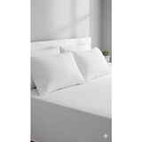 Tekstil Stokları Yastık Koruyucu 50X70 cm 2'li Fermuarlı Yastık Alezi - Beyaz - 50 x 70 cm