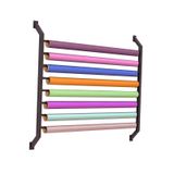 Tekstil ve Duvar Kağıdı için Ayarlanabilir Metal Ekran Standı (130 cm) - 6 Raf ve Çubuk Bu Malzemelerin Verimli Depolanması İçin Raf. Ev ve PE için İdeal