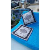 Tekstilci Kırlent Kılıf Dijital Baskılı Kadife Kumaştan 43X43