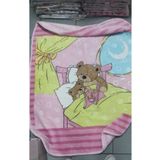 Tekstilci Rengarik Noktalı Embos Baskılı 100*120Cm Peluş Bebek Çocuk Battaniyesi