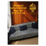 Tekstilsa Koltuk Çekyat Örtüsü Yeni Moda Altın Varaklı Dekoratif Gri Zemin Süngerli Koltuk Örtüsü 1adet