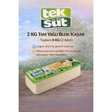 Teksüt Tam Yağlı Kaşar 2kg x 2 Adet (4kg) - 1 Adet