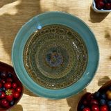 Tektava Master Chef Handmade 6Lı Porselen 19 Cm Çukur Yemek Tabağı - Yeşil