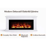 Tektes Şömine Isıtmasız 163cm Bluetoohlu Siyah
