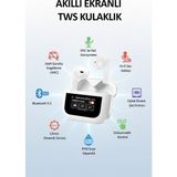 Tekvora A11 Air Pro Anc & Enc Bluetooth Kulaklık | Dokunmatik Ekranlı Şarj Kutusu | Kablosuz Kulak Içi - Beyaz