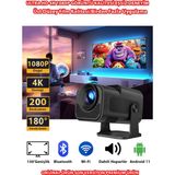 Tekvora HY320 4K Destekli 1080P Android Akıllı Projeksiyon Cihazı Wifi Bluetooth - Siyah