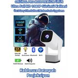 Tekvora K2 Promax Smart Projeksiyon 1080P Destekli Wifi Bluetooth Android Mini Projektör - Beyaz