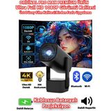 Tekvora K2 Promax Smart Projeksiyon 1080P Destekli Wifi Bluetooth Android Mini Projektör - Siyah