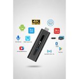Tekvora Tv Android 14.0 Tv Stick | 4k Ultra Hd | Dual Wifi | Bluetooth | Akıllı Tv Dönüştürücü - Siyah