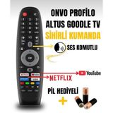 Tekzy Onvo Profilo Altus Google Tv Uyumlu Ses Komutlu Kumanda