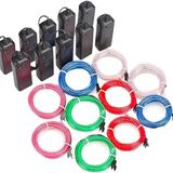 tel 1 metre esnek neon 3 ışık modu taşınabilir pille çalışan elektrikli ışıldama teli paket sürücü yüksek parlaklık Noel araba parti dekorasyonu düğün pub için (1, Turuncu)
