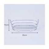 Tel Ekmek Sepeti Iç Bezli – Çıkarılabilir ve Yıkanabilir Bezli Ekmeklik – Cırtlı Bez Tasarım – Masa ve Mutfak Için Şık Ekmek Sepeti – 35X15X9 cm (Krem) - Kestane Akaju - Option-1