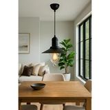 Tel Lighting Siyah, Metal Camlı Avize