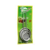 Tel Süzgeç Seti, 3 Parça, Metal Çerçeve, Metal Sap, Mini Boyutlar 5-7-8 Cm, Sap Uzunluğu 8.5-10.5-10.5 cm - 001 - Beyaz - 0,5 ml