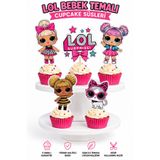 telaşe memuru 10 Adet LoL Bebek Temalı Premium Cupcake Süsü - LoL Bebek Temalı Cupcake Pasta Süsü