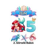 telaşe memuru Deniz Kızı Pasta Süsü Pasta Resmi Ve Baskısı 5 Yaş - Yenilebilir Pasta Süsü- Yenilebilir Kağıt Baskı