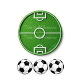 telaşe memuru Futbol Sahası - Yeşil Stadyum Pasta Baskısı - Yenilebilir Kağıt Pasta Baskısı - Model 2