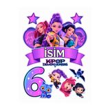 telaşe memuru İSİMLİ - 6 Yaş K Pop Demon Hunter Pasta Süsü - Pasta Resmi ve Pasta Baskısı- Yenilebilir Kağıt