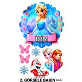 telaşe memuru İSİMLİ - ELSA Yenilebilir Pasta Süsü - Elsa Pasta Resmi Yenilebilir Kağıt - Elsa Doğum Günü Konsepti