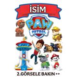 telaşe memuru İSİMLİ - PAW PATROL Yenilebilir Pasta Süsü - PAW PATROL Pasta Resmi Yenilebilir Kağıt - Doğum Günü Konsepti