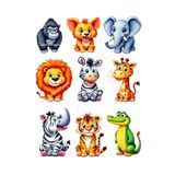 telaşe memuru Safari Pasta Süsü Yenilebilir Kağıt Safari Hayvanları Pasta Süsü Yenilebilir Kağıt