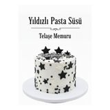 telaşe memuru Şeker Hamuru Pasta Tamamlayıcı Süs - 66 Adet Siyah Beyaz Yıldız Pasta Süsü - Yenilebilir Pasta Süsü