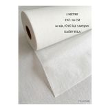 TELASTAR 60 Gr 2 Metre Eni 90 Cm Beyaz Ütü ile Yapışan Kaliteli Kağıt Tela, Kumaş, Çanta Telası, Astarı