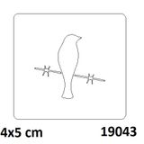 Telde Bir Kuş Yapışkanlı Stencil Süsleme Ve Boyama Kalıbı