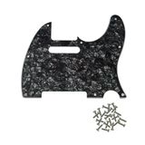 Telecaster Uyumlu Elektro Gitar Pickguard 8 Delikli Siyah Desenli