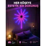 Telefon Kontrollü Rgb Fireworks LED Işık Çok Renkli Dekoratif Duvar Lambası - Lisinya