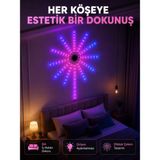 Telefon Kontrollü Rgb Fireworks LED Işık Çok Renkli Dekoratif Duvar Lambası Midastech