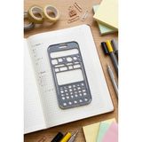 Telefon Şeklinde Bullet Journal Simgeler Şablon Cetvel
